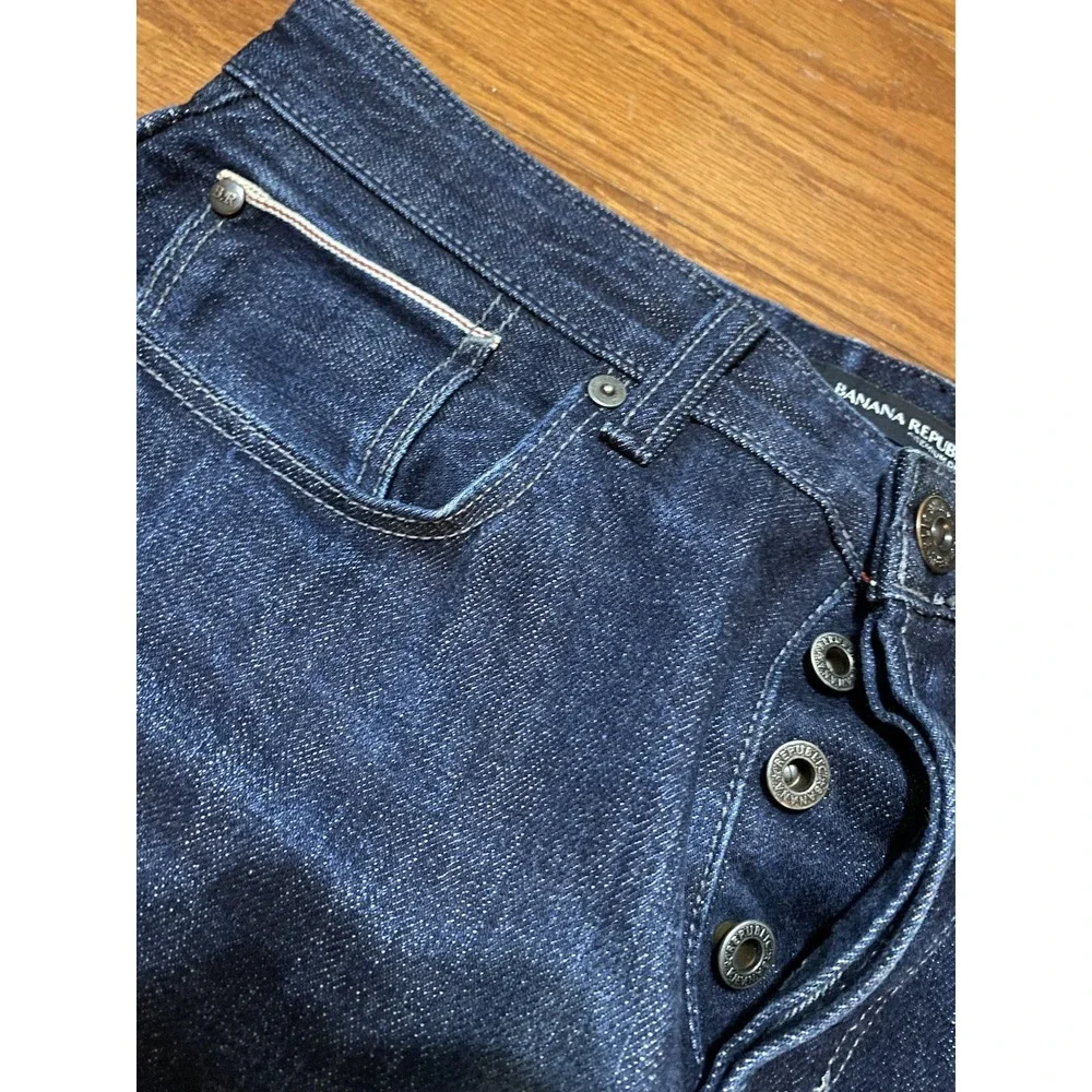 Banana Republic Jeans Men 31x30 Blue Slim Fit Premium Selvedge Red Line